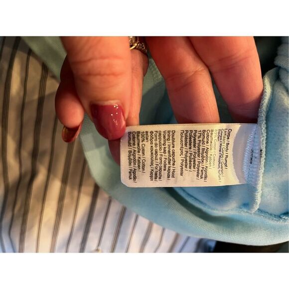 Lacoste Sport Fleece Light Blue Zip Up Hoodie sz 5 or L NWOT - Picture 12 of 15